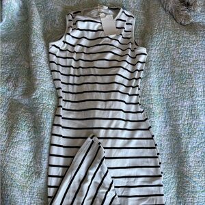 See You Monday Black and White Striped Top
